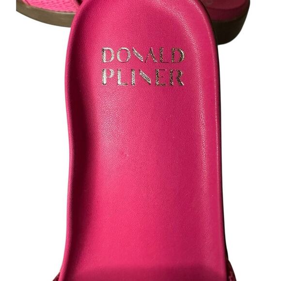 Donald Pliner NEW Farrah2 Sandals Woven Hot Pink Thong Slides Size 8M - Picture 6 of 8